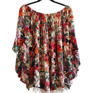 Jodifl Boho Off Shoulder Flutter Sleeve Top Peasant‎ Size S Very Oversized
